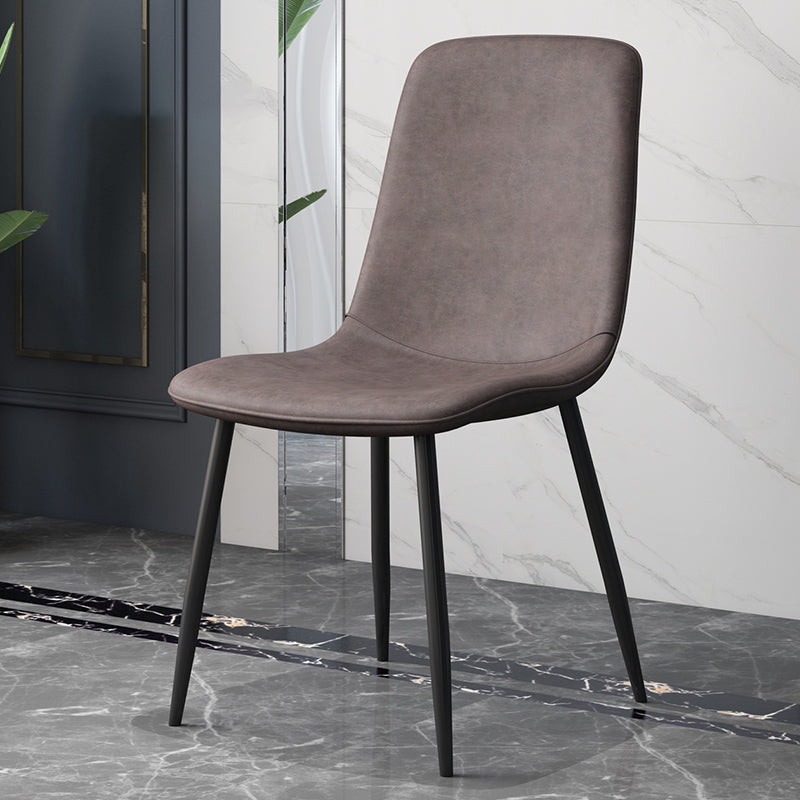 Moderne stijl faux lederen stoelen stevige achterste dinerkant -stoel voor thuisgebruik