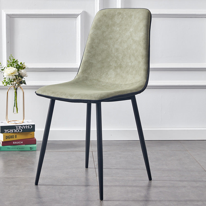 Moderne stijl faux lederen stoelen stevige achterste dinerkant -stoel voor thuisgebruik