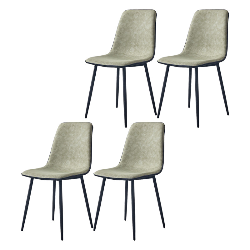 Moderne stijl faux lederen stoelen stevige achterste dinerkant -stoel voor thuisgebruik