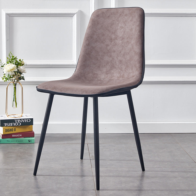 Moderne stijl faux lederen stoelen stevige achterste dinerkant -stoel voor thuisgebruik