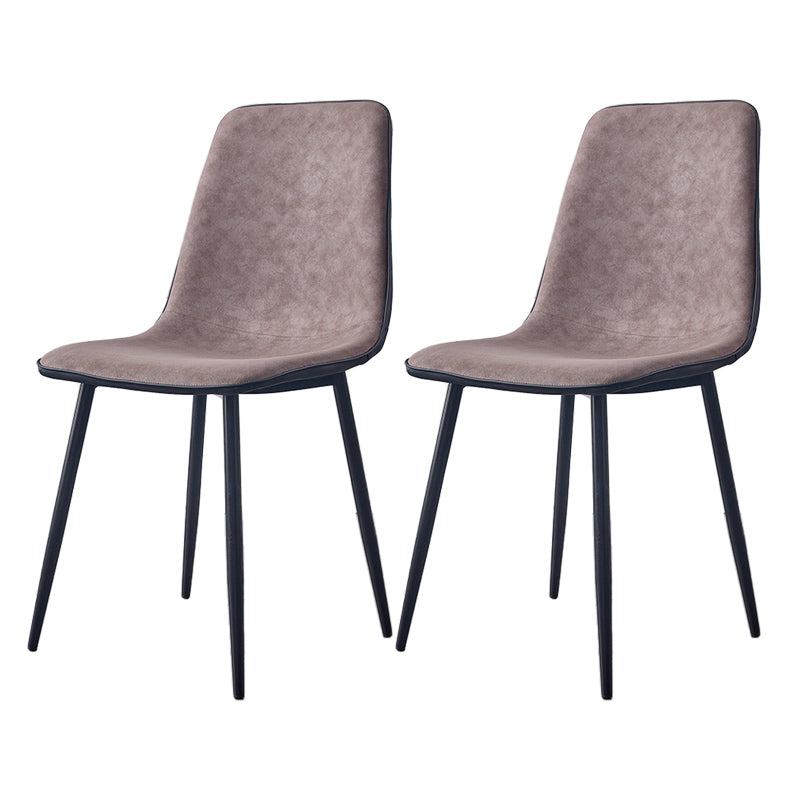 Moderne stijl faux lederen stoelen stevige achterste dinerkant -stoel voor thuisgebruik