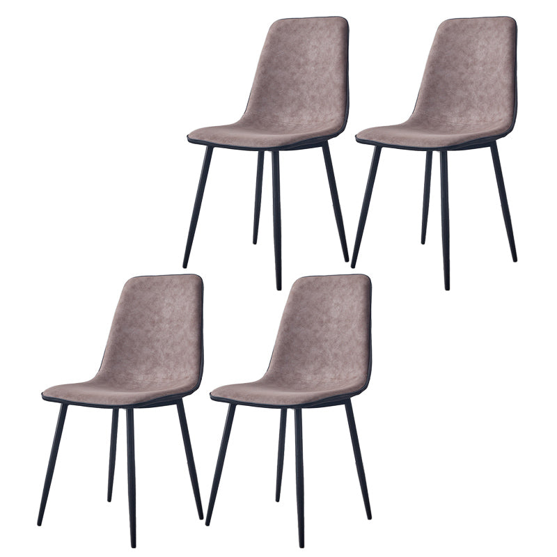 Moderne stijl faux lederen stoelen stevige achterste dinerkant -stoel voor thuisgebruik