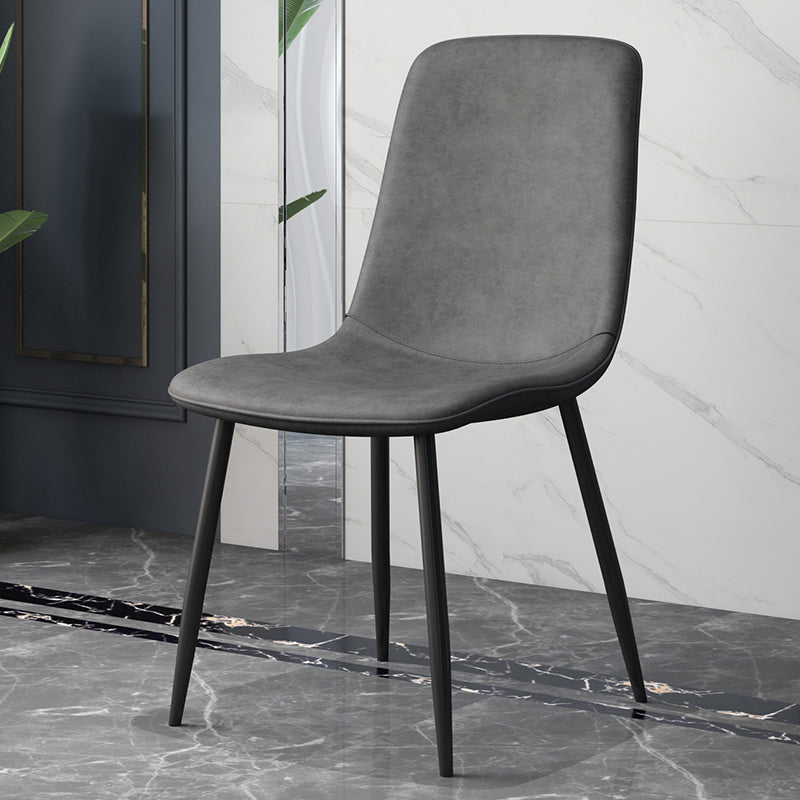 Moderne stijl faux lederen stoelen stevige achterste dinerkant -stoel voor thuisgebruik