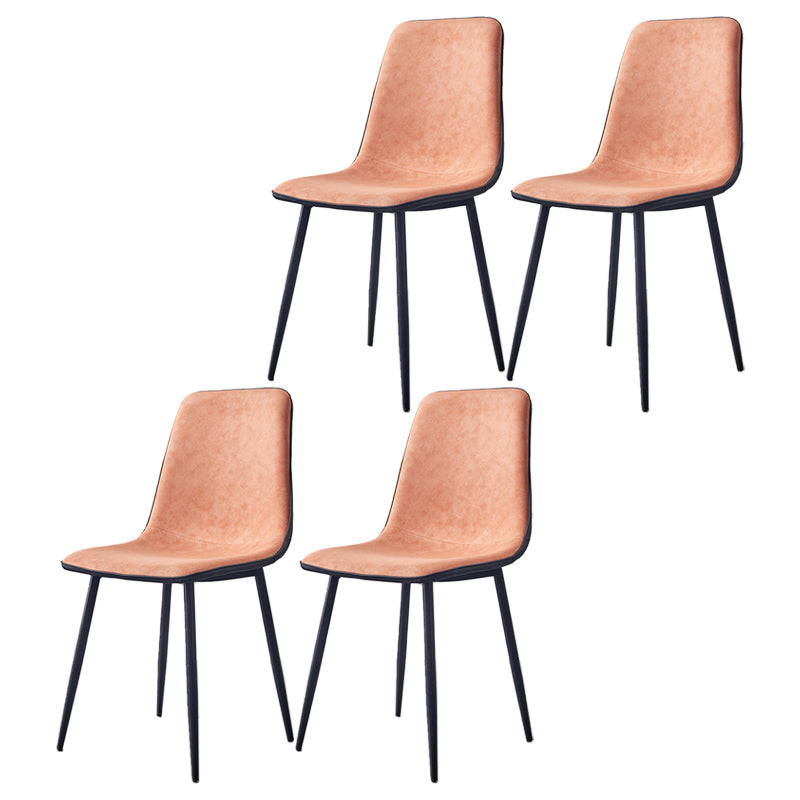 Moderne stijl faux lederen stoelen stevige achterste dinerkant -stoel voor thuisgebruik