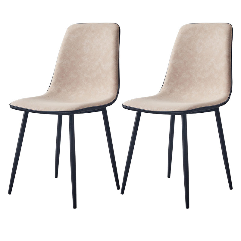 Moderne stijl faux lederen stoelen stevige achterste dinerkant -stoel voor thuisgebruik