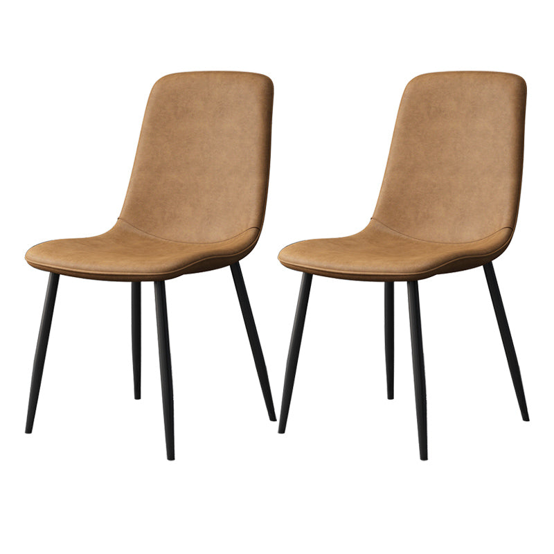 Moderne stijl faux lederen stoelen stevige achterste dinerkant -stoel voor thuisgebruik