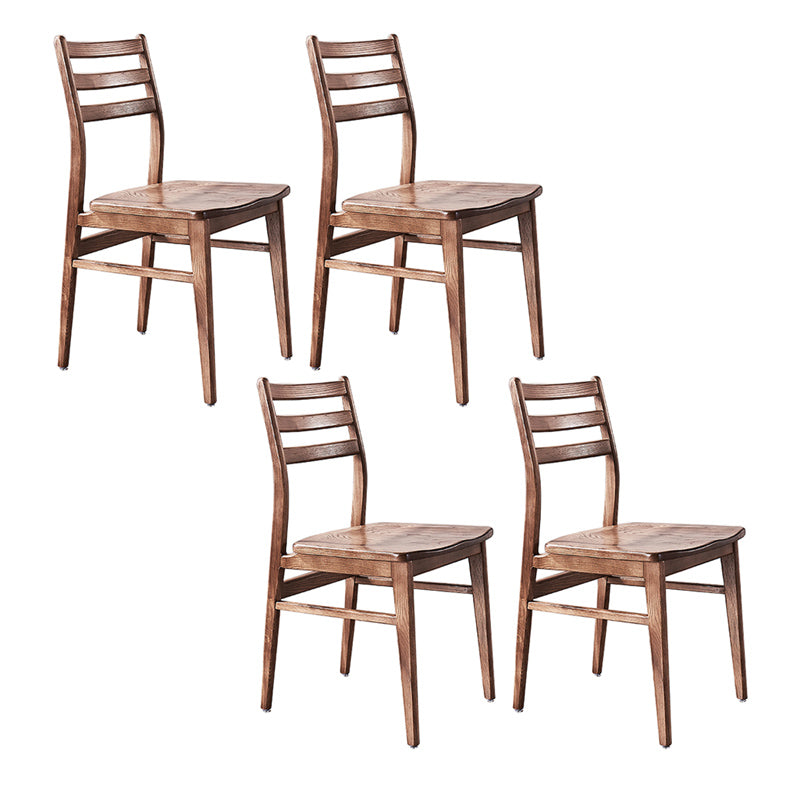 Chaise arrière contemporaine de 18 '' Wide Wood Dining Claid Back pour usage à domicile