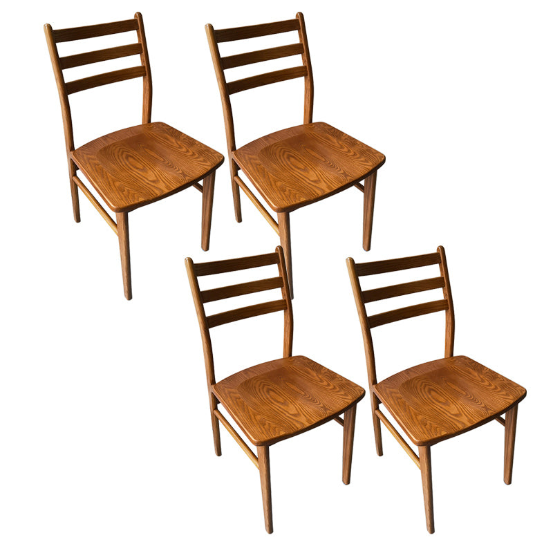 Chaise arrière contemporaine de 18 '' Wide Wood Dining Claid Back pour usage à domicile