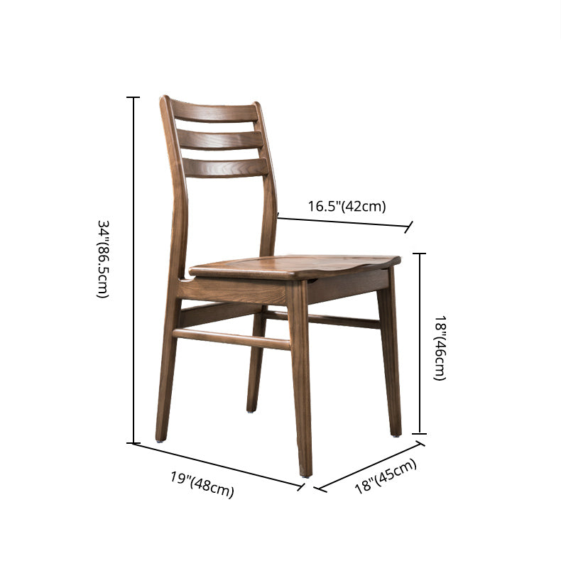 Chaise arrière contemporaine de 18 '' Wide Wood Dining Claid Back pour usage à domicile