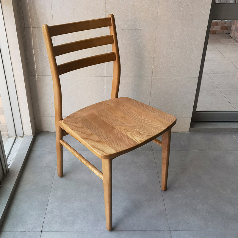 Chaise arrière contemporaine de 18 '' Wide Wood Dining Claid Back pour usage à domicile