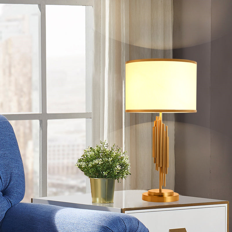 Vat taakverlichting eigentijdse stof 12 "/14" breed 1 lamp goud klein bureaubricht voor bed