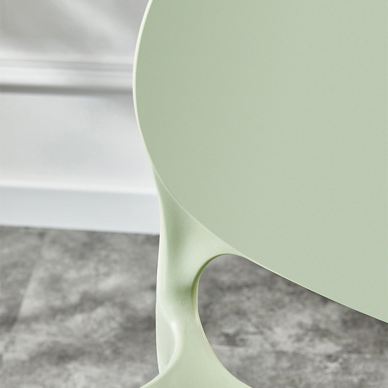 Plastic Contemporary Dining Room Chairs Matte Finish Open Back Dining Side Chairs