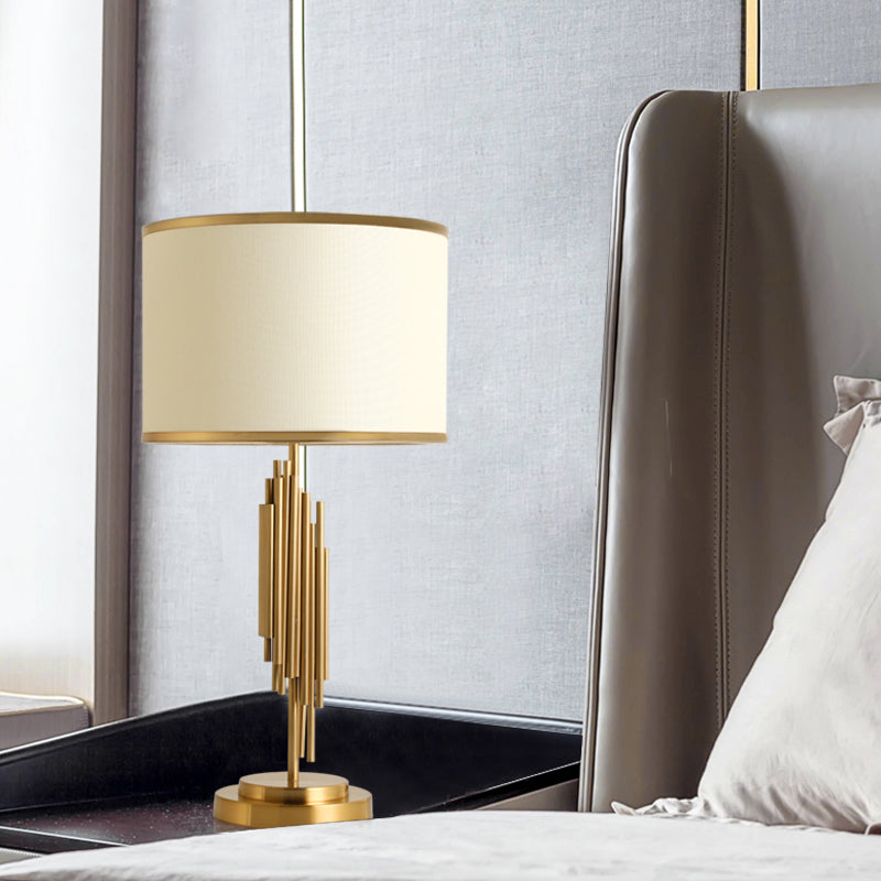 Vat taakverlichting eigentijdse stof 12 "/14" breed 1 lamp goud klein bureaubricht voor bed