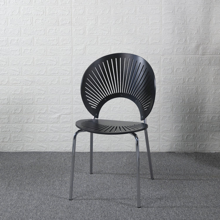 Ensemble de chaises de salle à manger de cuisine en bois de style moderne, chaises latérales à dossier ouvert