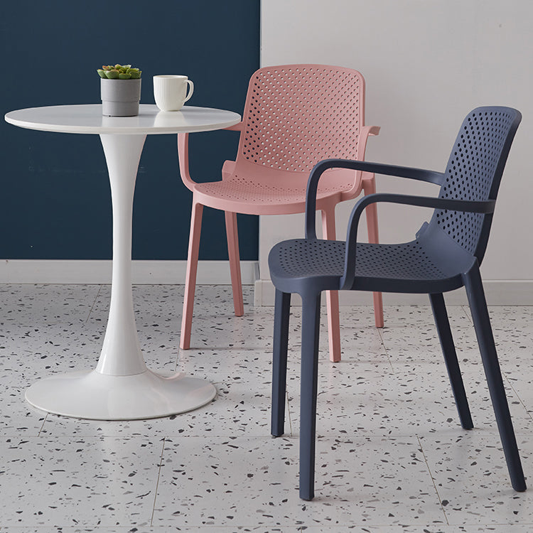 Fauteuil de salle à manger intérieur-extérieur moderne, fauteuil de salle à manger en plastique multicolore