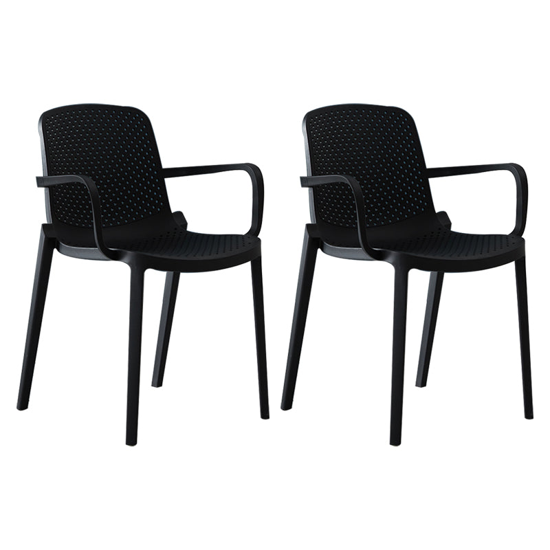 Fauteuil de salle à manger intérieur-extérieur moderne, fauteuil de salle à manger en plastique multicolore