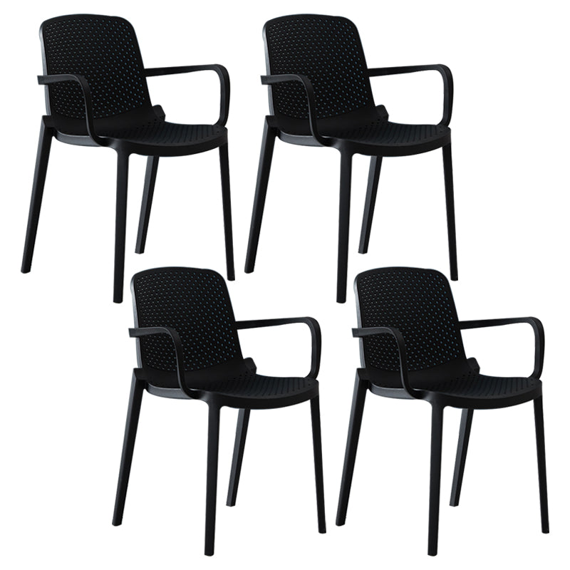 Fauteuil de salle à manger intérieur-extérieur moderne, fauteuil de salle à manger en plastique multicolore