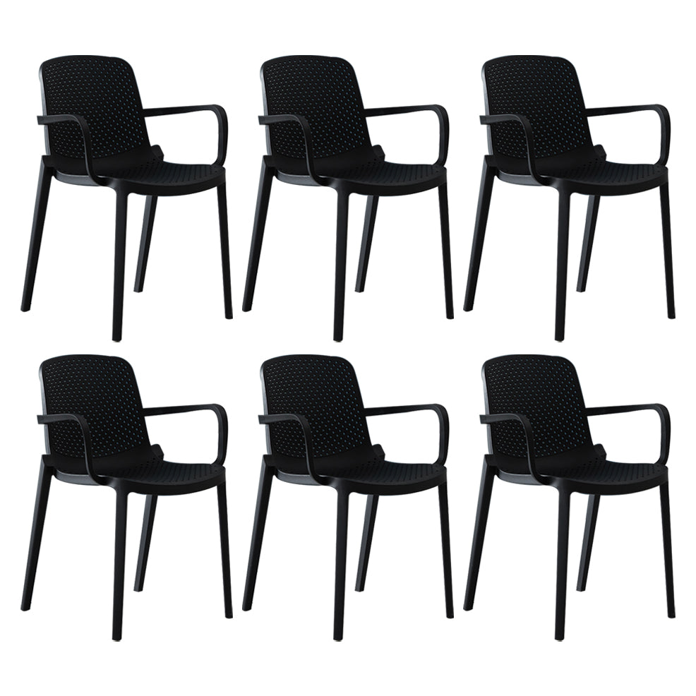 Fauteuil de salle à manger intérieur-extérieur moderne, fauteuil de salle à manger en plastique multicolore