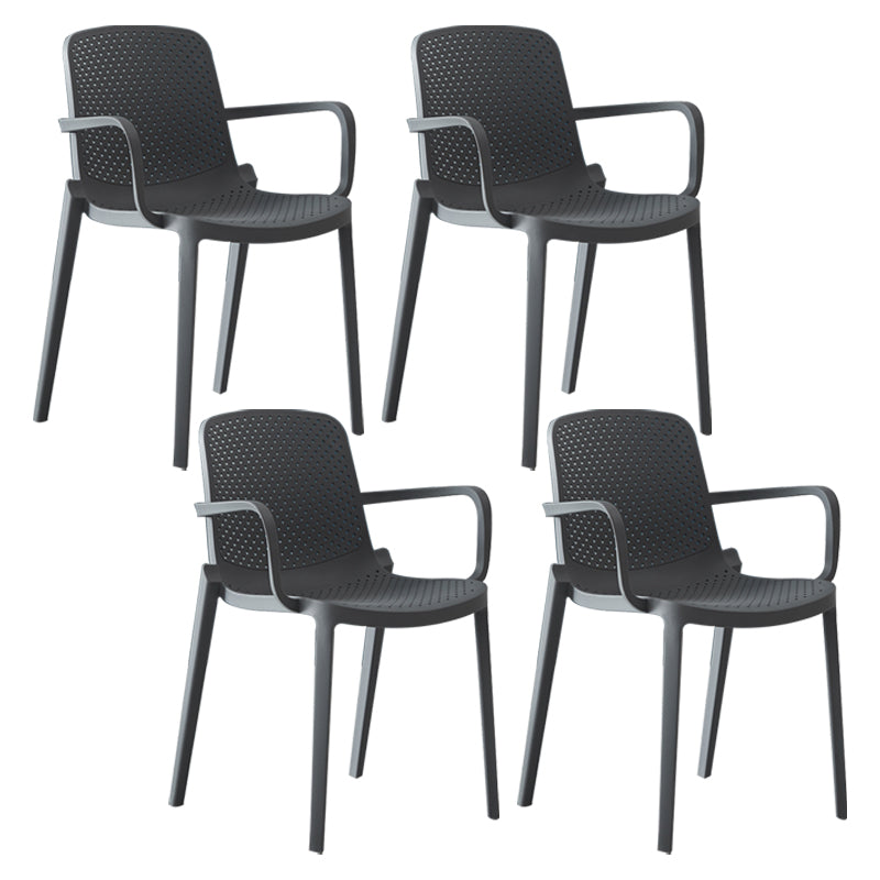 Fauteuil de salle à manger intérieur-extérieur moderne, fauteuil de salle à manger en plastique multicolore