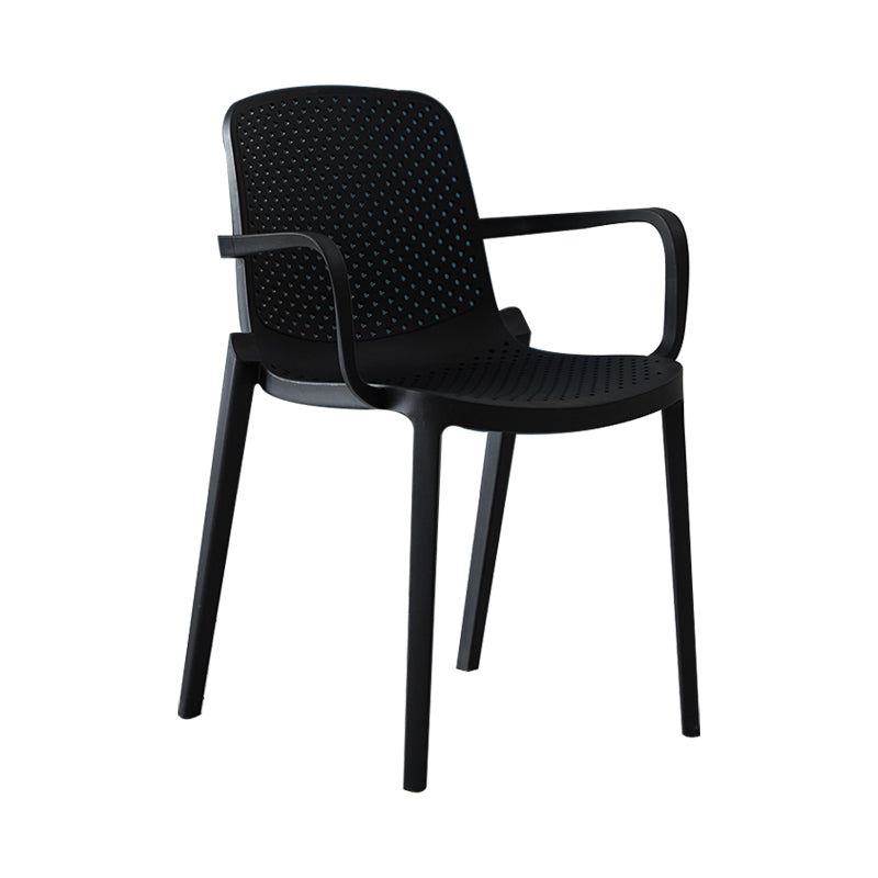 Fauteuil de salle à manger intérieur-extérieur moderne, fauteuil de salle à manger en plastique multicolore