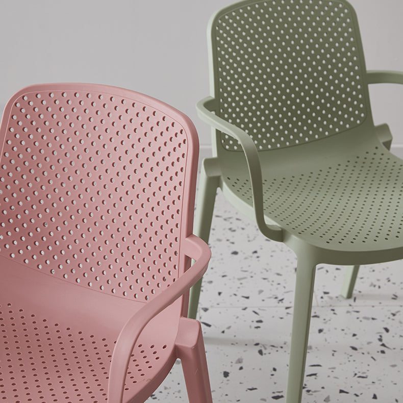 Fauteuil de salle à manger intérieur-extérieur moderne, fauteuil de salle à manger en plastique multicolore