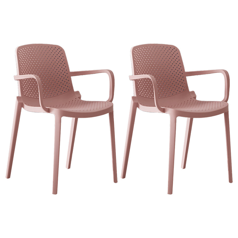 Fauteuil de salle à manger intérieur-extérieur moderne, fauteuil de salle à manger en plastique multicolore