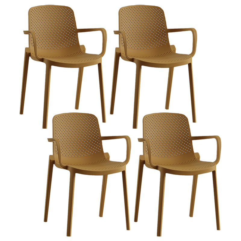 Fauteuil de salle à manger intérieur-extérieur moderne, fauteuil de salle à manger en plastique multicolore