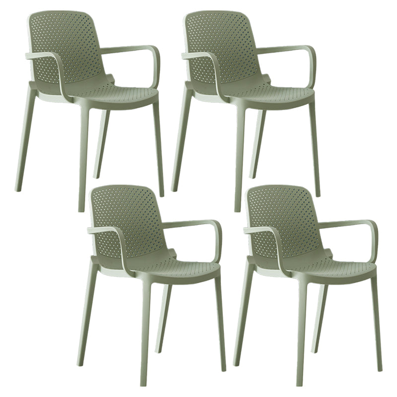 Fauteuil de salle à manger intérieur-extérieur moderne, fauteuil de salle à manger en plastique multicolore