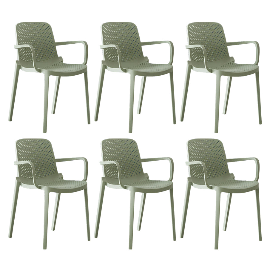 Fauteuil de salle à manger intérieur-extérieur moderne, fauteuil de salle à manger en plastique multicolore