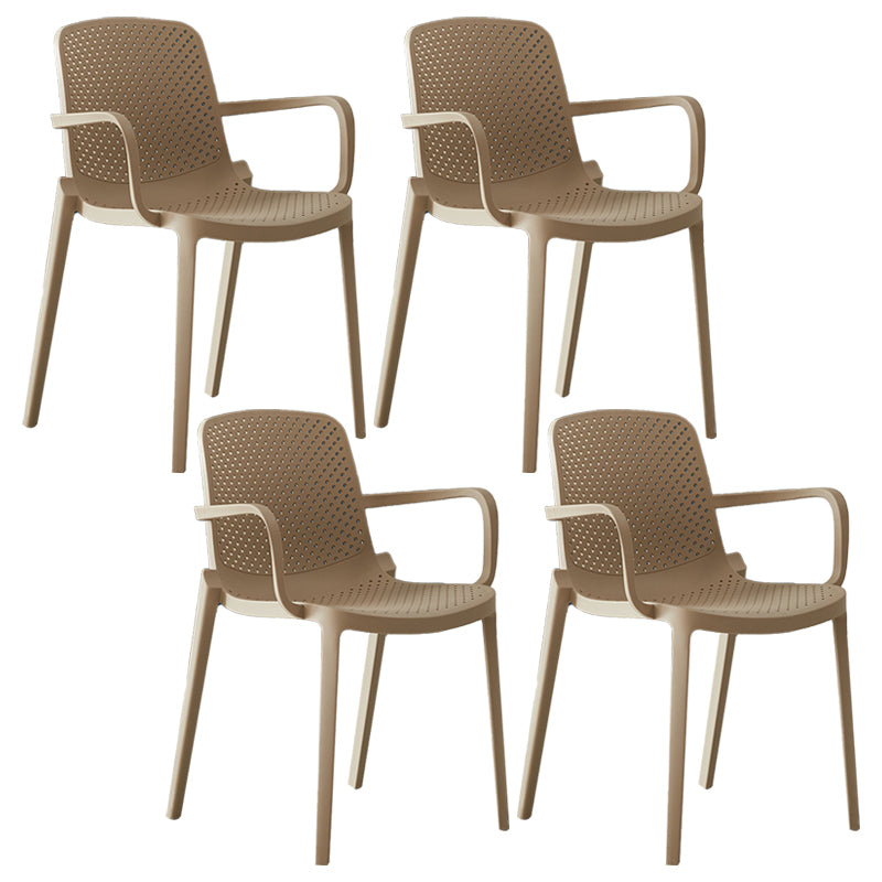 Fauteuil de salle à manger intérieur-extérieur moderne, fauteuil de salle à manger en plastique multicolore