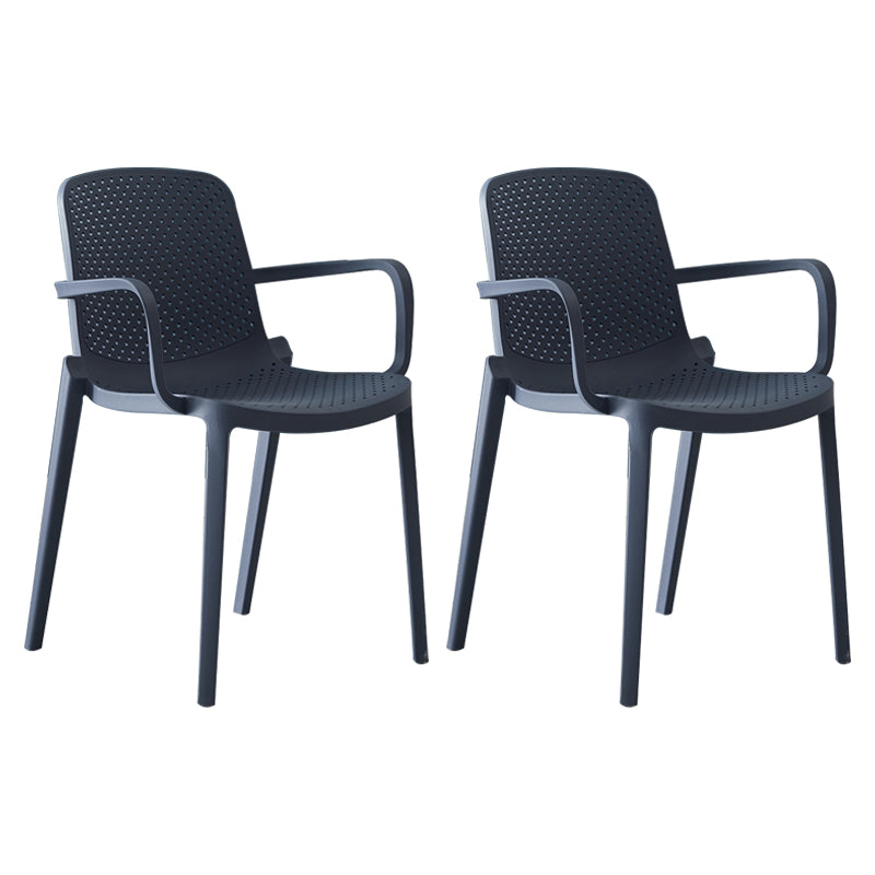 Fauteuil de salle à manger intérieur-extérieur moderne, fauteuil de salle à manger en plastique multicolore
