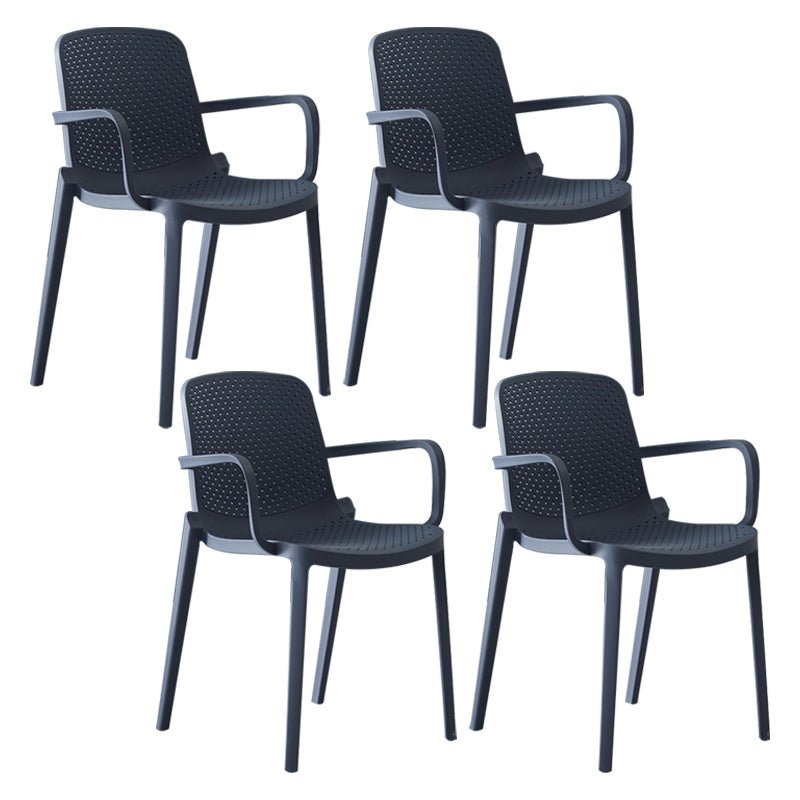Fauteuil de salle à manger intérieur-extérieur moderne, fauteuil de salle à manger en plastique multicolore