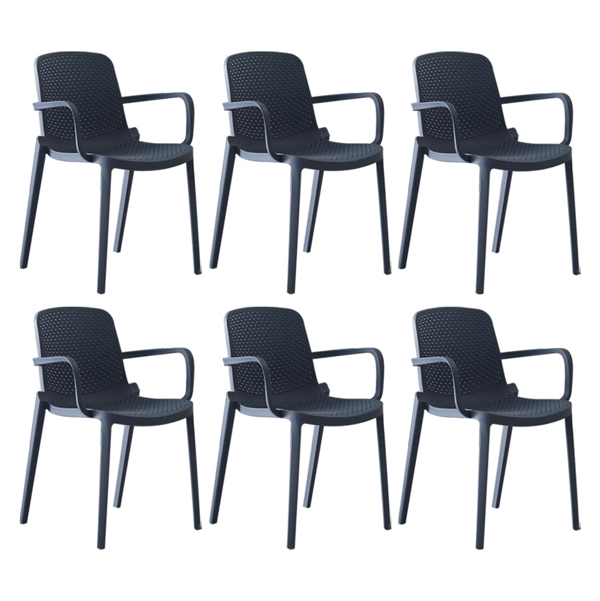 Fauteuil de salle à manger intérieur-extérieur moderne, fauteuil de salle à manger en plastique multicolore