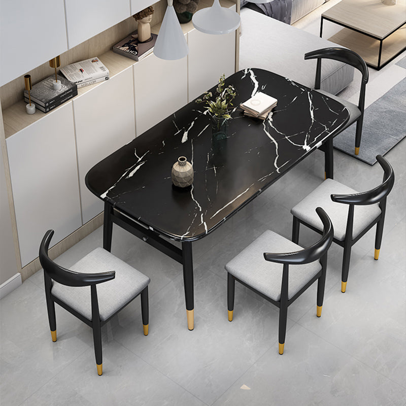 Silla lateral de comedor de estilo contemporáneo de metal con respaldo abierto interior que cena la silla lateral