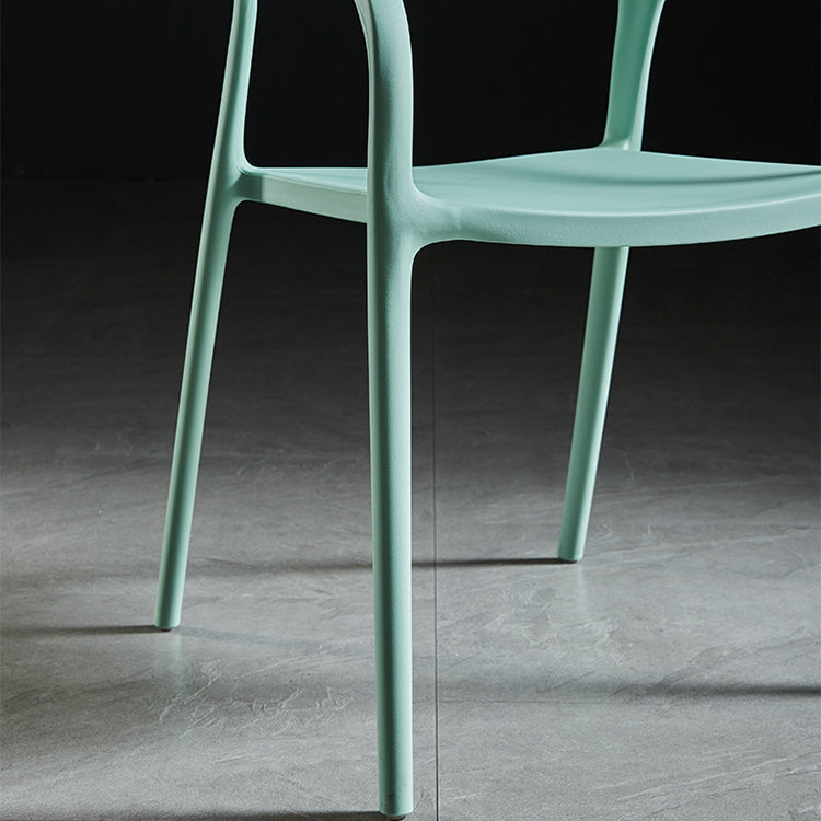 Plastic Open Back Stacking Arm Chair Contemporary Meeting Room Dining Chair