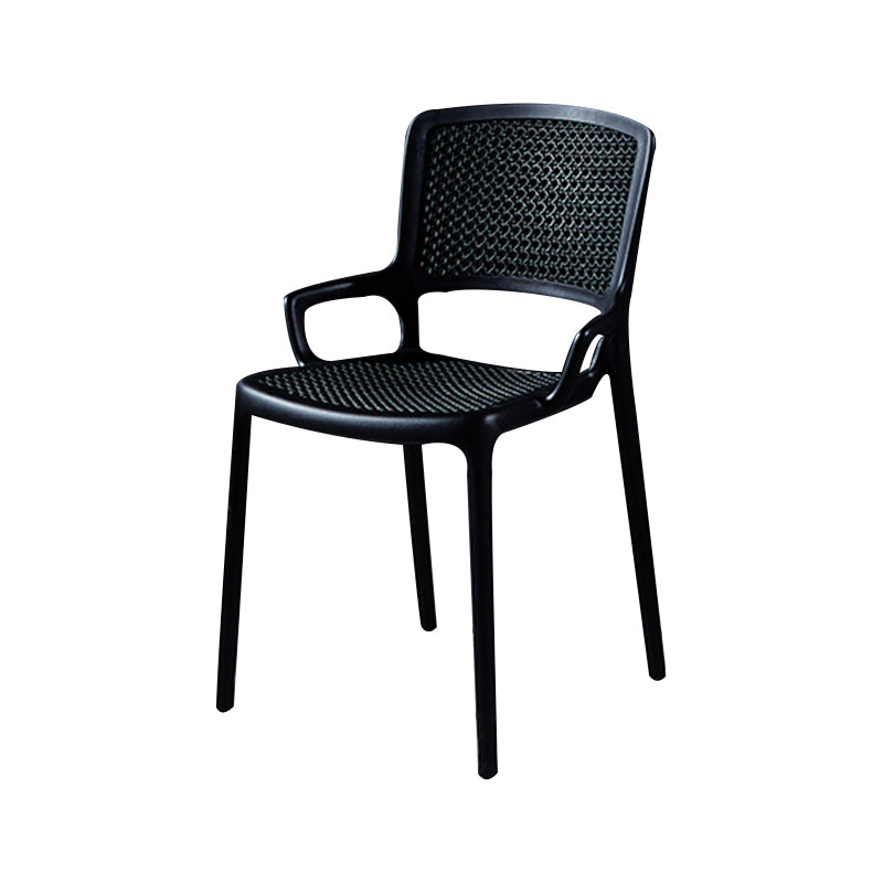Contemporary Side Plastic Dining Room Chair Open Back Dining Side Chair for Home Use