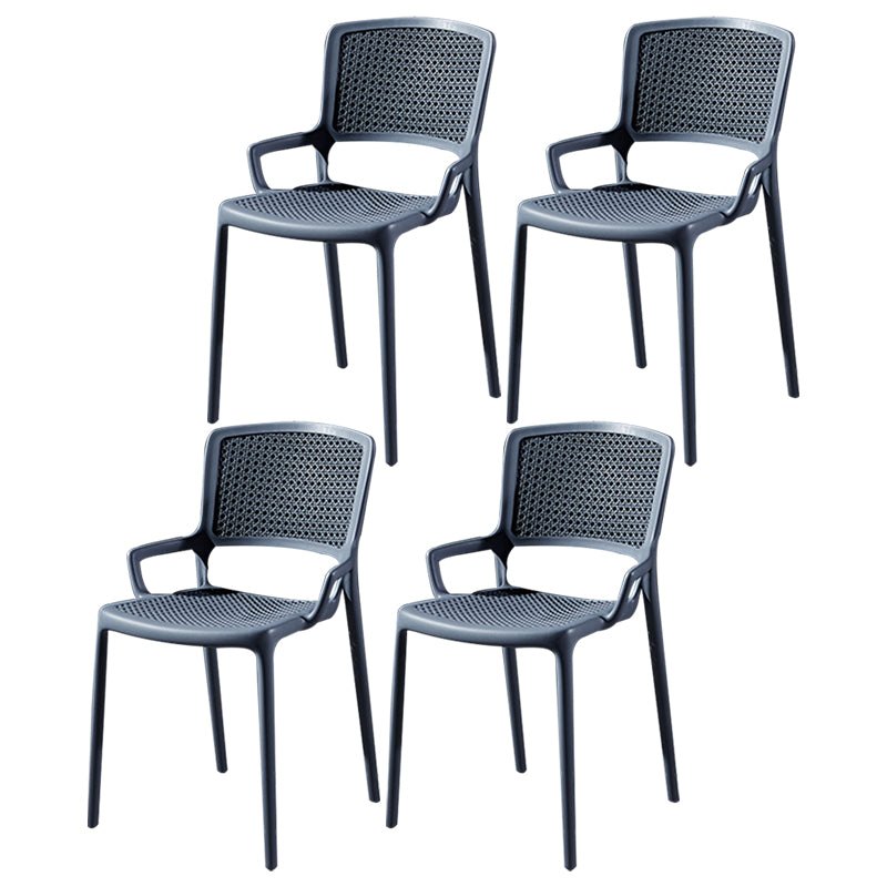 Contemporary Side Plastic Dining Room Chair Open Back Dining Side Chair for Home Use
