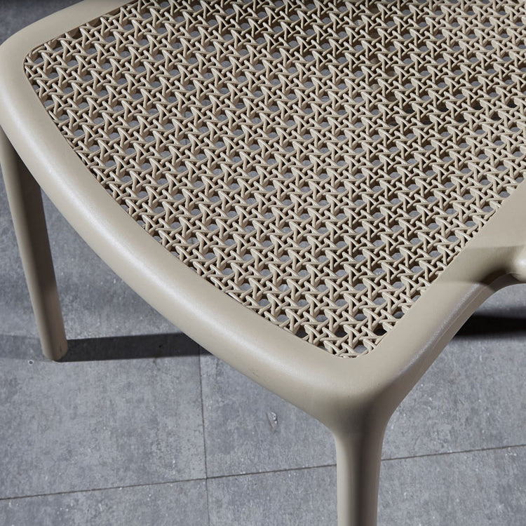Contemporary Side Plastic Dining Room Chair Open Back Dining Side Chair for Home Use