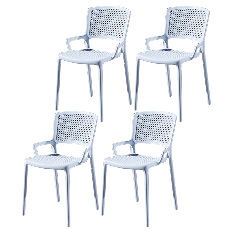 Contemporary Side Plastic Dining Room Chair Open Back Dining Side Chair for Home Use