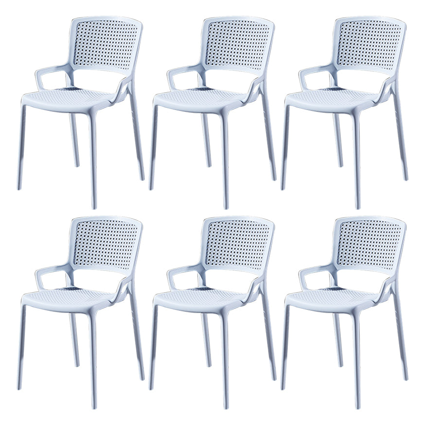 Contemporary Side Plastic Dining Room Chair Open Back Dining Side Chair for Home Use