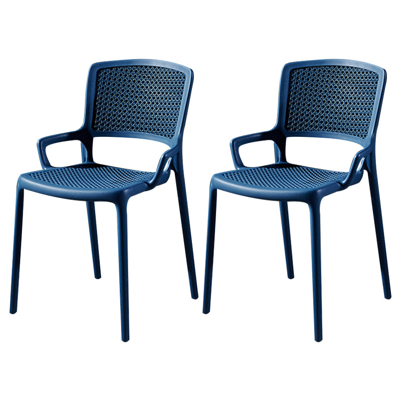 Contemporary Side Plastic Dining Room Chair Open Back Dining Side Chair for Home Use