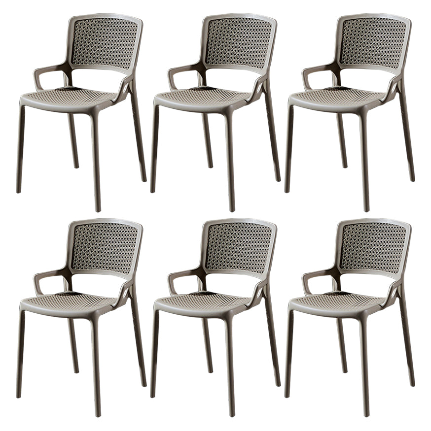 Contemporary Side Plastic Dining Room Chair Open Back Dining Side Chair for Home Use