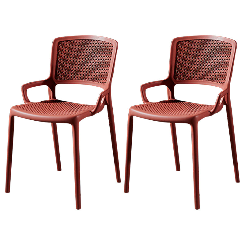 Contemporary Side Plastic Dining Room Chair Open Back Dining Side Chair for Home Use