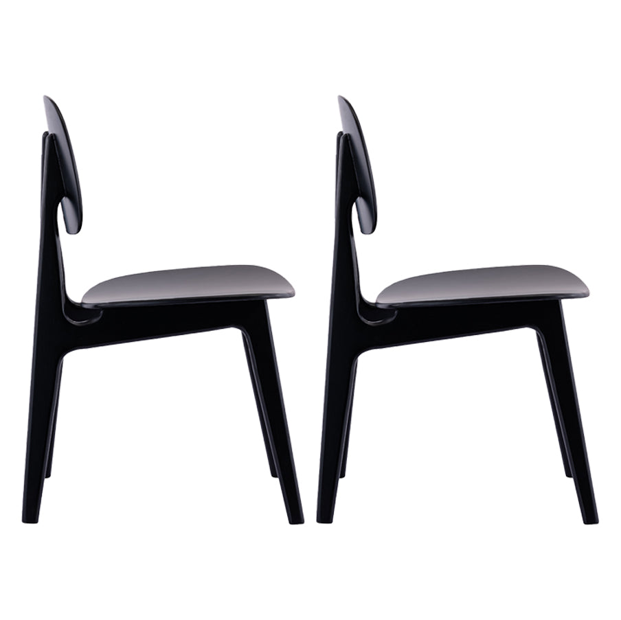 Contemporary Kitchen Dining Chair Open Back Dining Side Chair with Wooden Legs