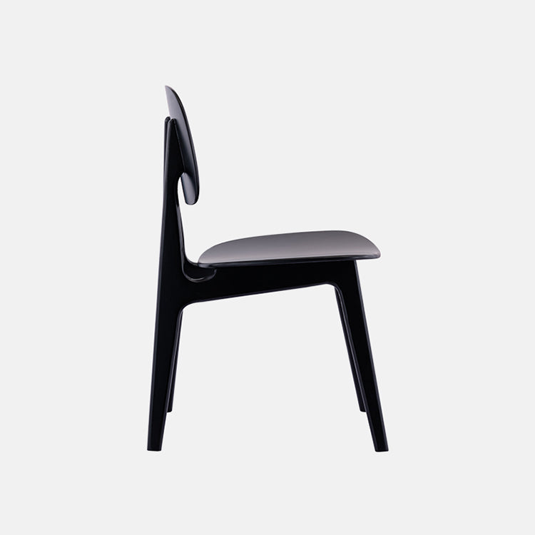 Contemporary Kitchen Dining Chair Open Back Dining Side Chair with Wooden Legs