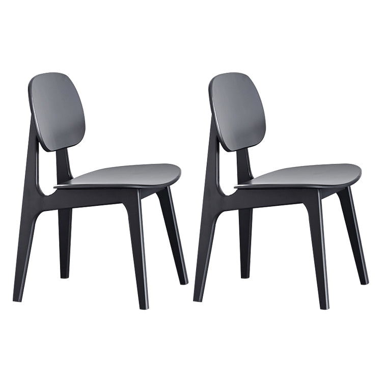 Contemporary Kitchen Dining Chair Open Back Dining Side Chair with Wooden Legs