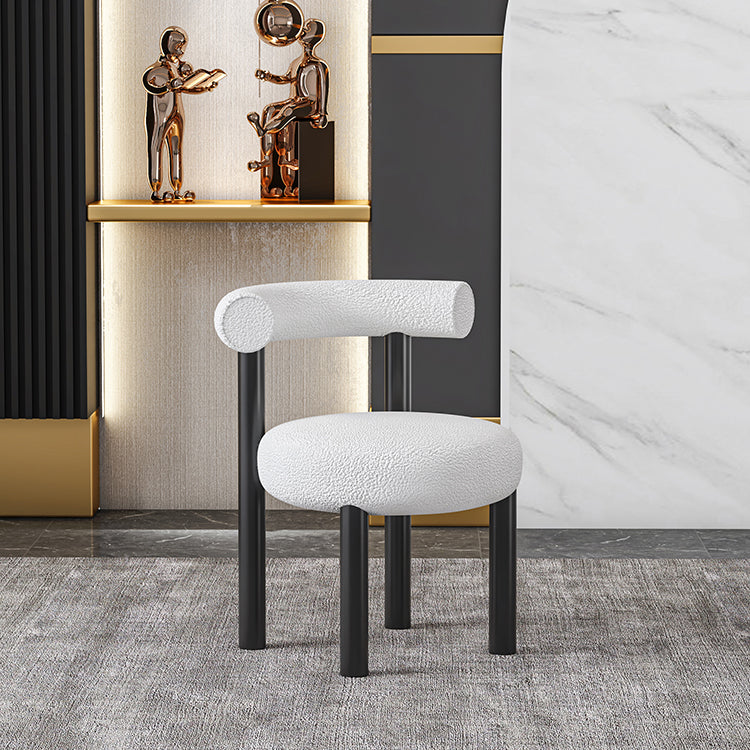 Silla de comedor moderna de seta redonda de 30 "h Silla lateral de comedor abierta para restaurante para restaurante