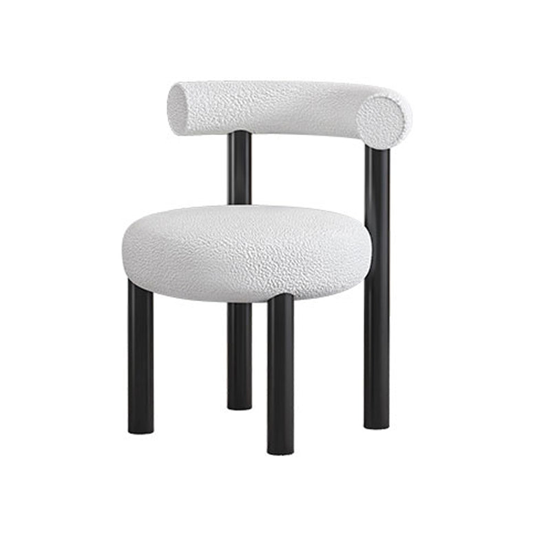 Silla de comedor moderna de seta redonda de 30 "h Silla lateral de comedor abierta para restaurante para restaurante