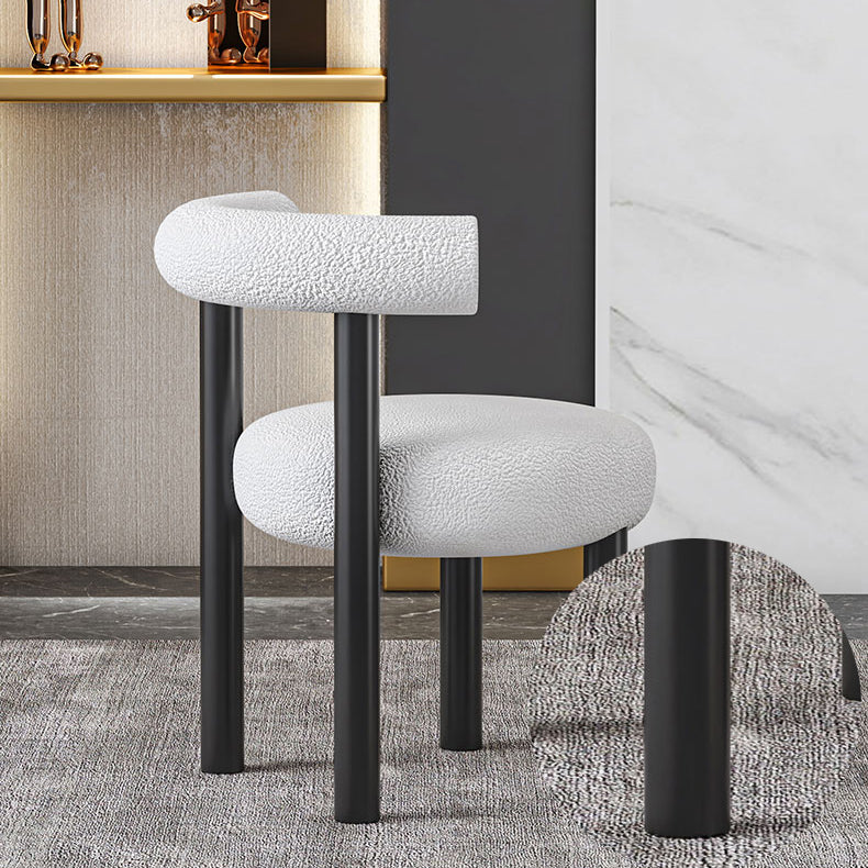 Silla de comedor moderna de seta redonda de 30 "h Silla lateral de comedor abierta para restaurante para restaurante