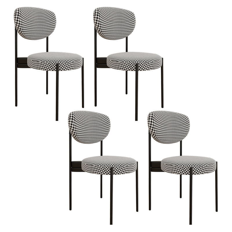 Chaise d'appoint en métal de Style Glam, finition mate, chaise de salle à manger à dossier ouvert pour usage domestique